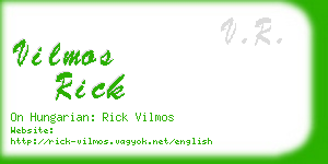 vilmos rick business card